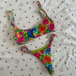 Frankie’s Bikinis Neon Surfer Set